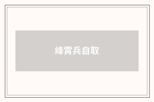 绛霄兵自取