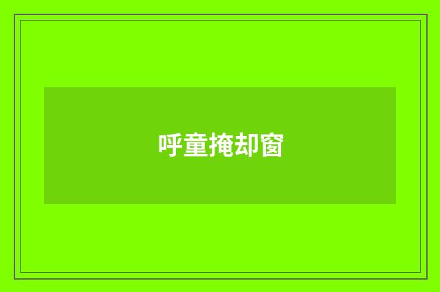 呼童掩却窗