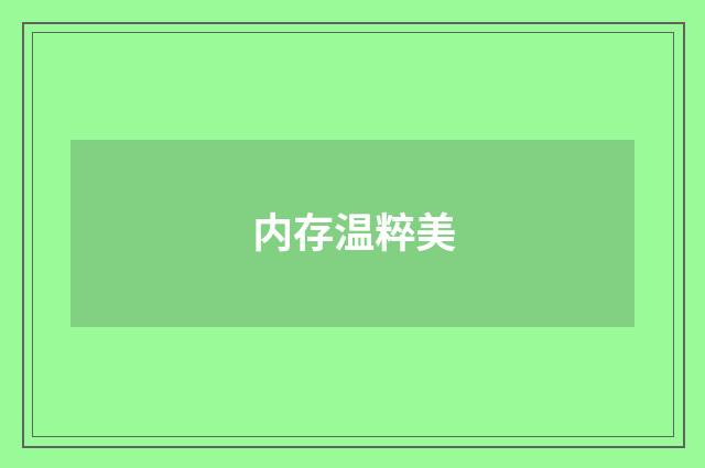 内存温粹美