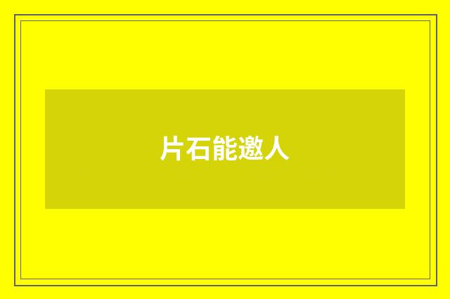 片石能邀人