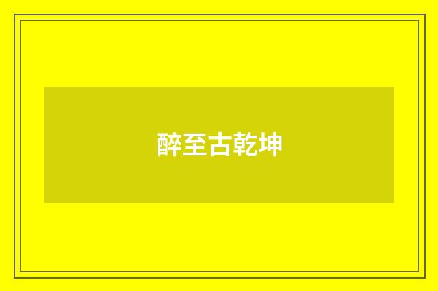 醉至古乾坤