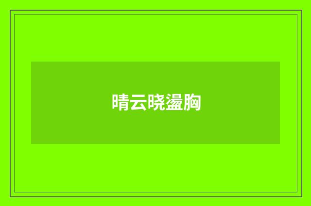 晴云晓盪胸