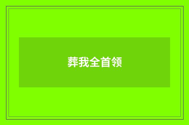 葬我全首领
