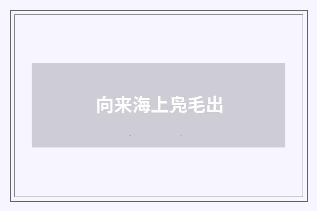 向来海上凫毛出