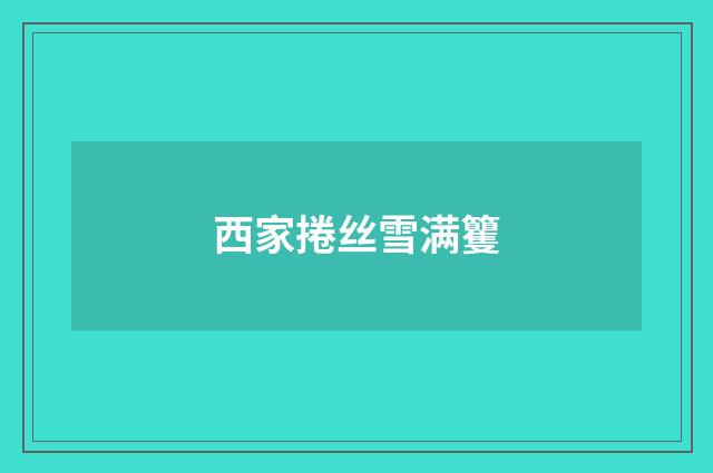 西家捲丝雪满籰