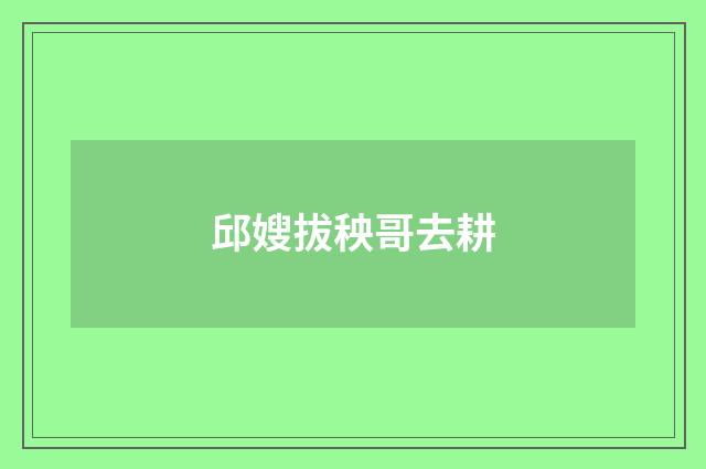 邱嫂拔秧哥去耕