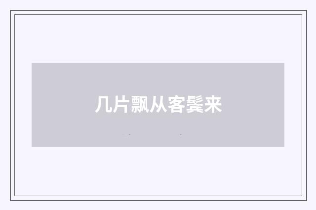 几片飘从客鬓来