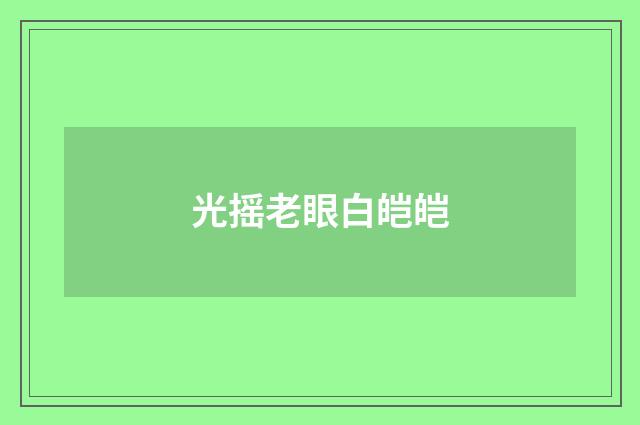 光摇老眼白皑皑
