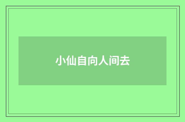 小仙自向人间去