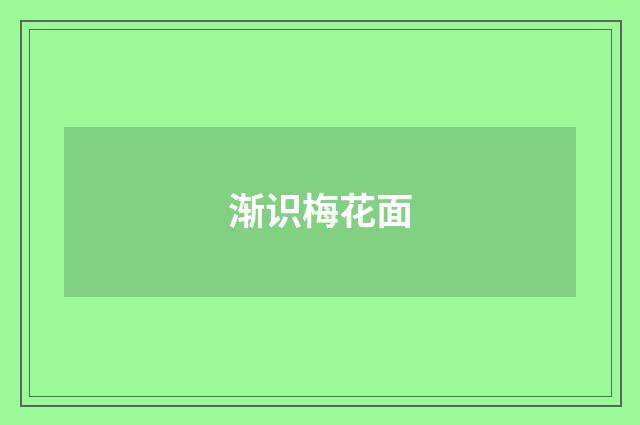 渐识梅花面