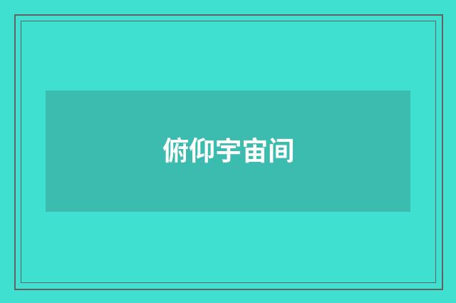 俯仰宇宙间