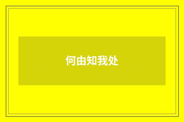 何由知我处