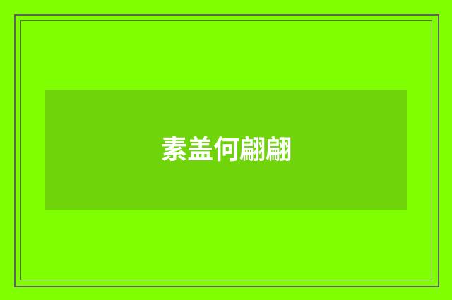 素盖何翩翩