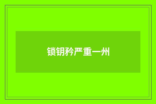 锁钥矜严重一州