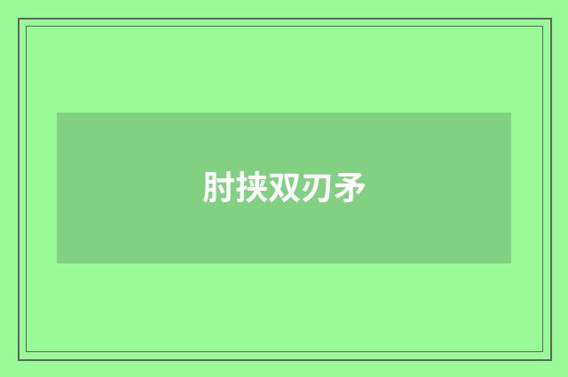 肘挟双刃矛