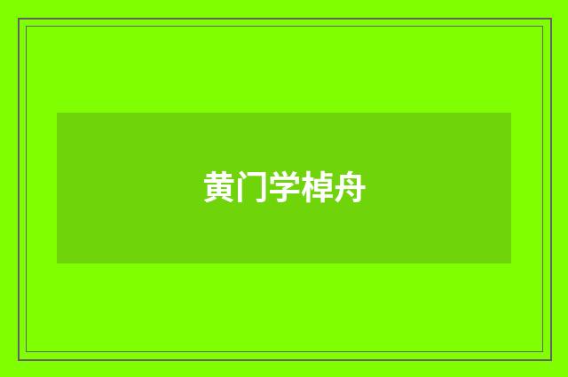黄门学棹舟