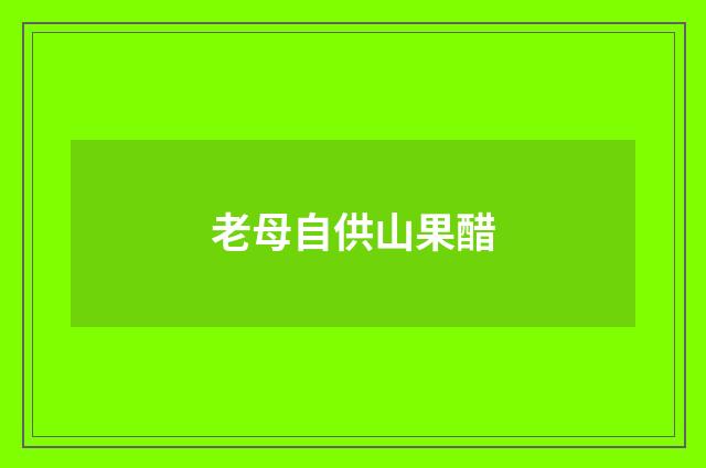 老母自供山果醋