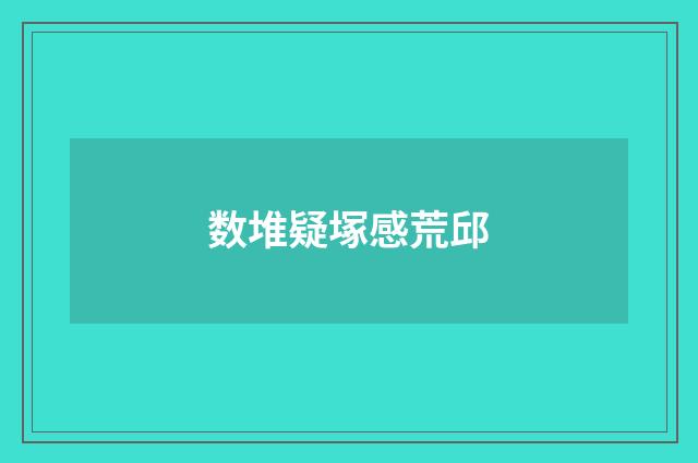 数堆疑塚感荒邱