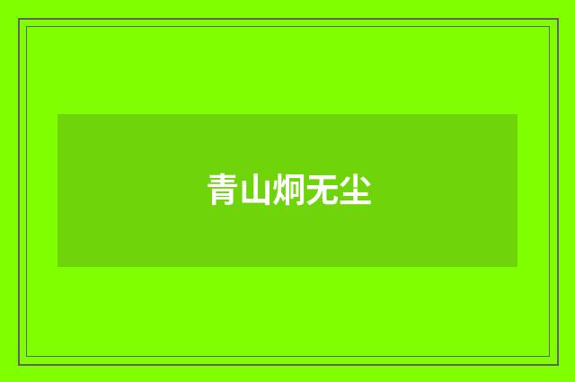 青山炯无尘
