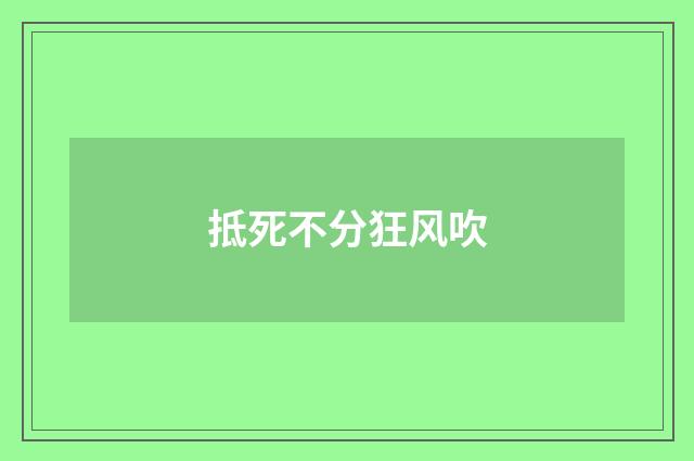 抵死不分狂风吹