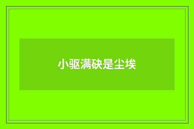 小驱满砄是尘埃
