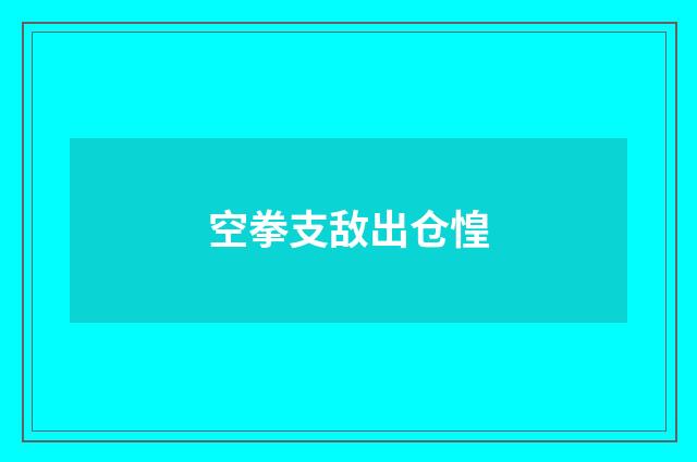 空拳支敌出仓惶
