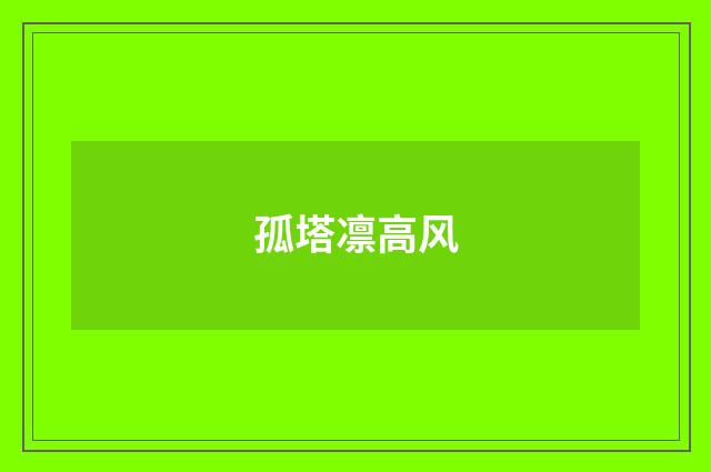 孤塔凛高风
