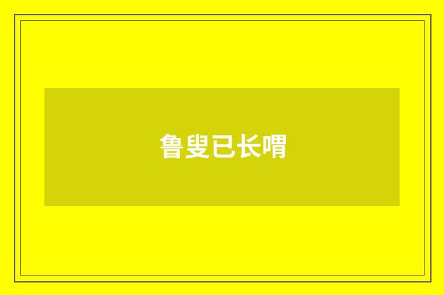 鲁叟已长喟