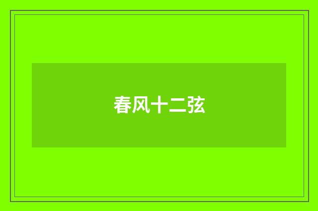 春风十二弦