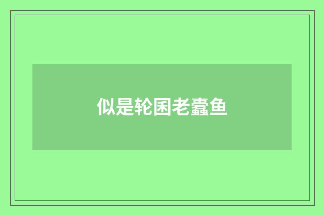 似是轮囷老蠹鱼