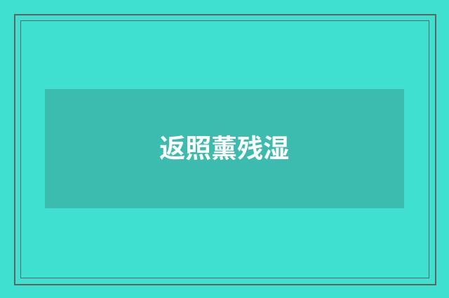 返照薰残湿