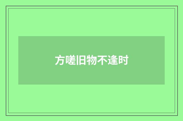 方嗟旧物不逢时