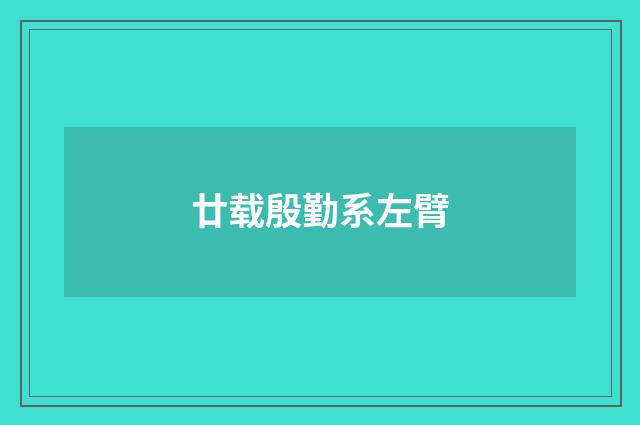 廿载殷勤系左臂
