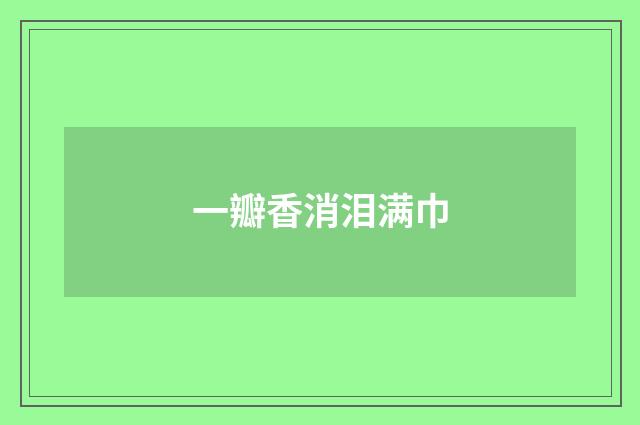 一瓣香消泪满巾