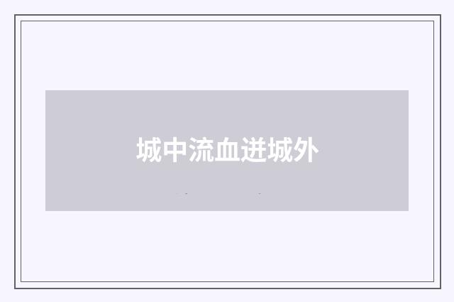 城中流血迸城外