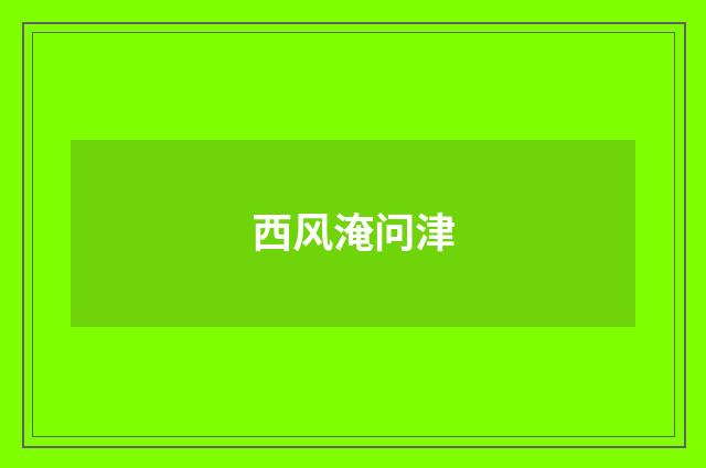 西风淹问津