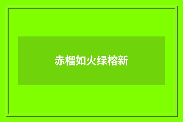 赤榴如火绿榕新
