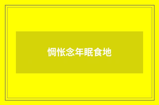 惆怅念年眠食地