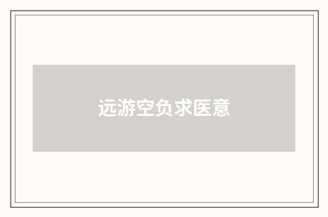 远游空负求医意