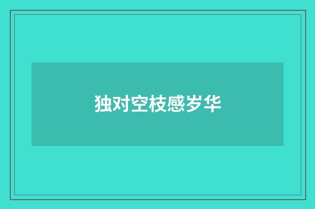 独对空枝感岁华