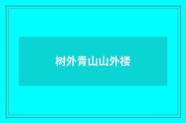 树外青山山外楼