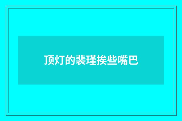 顶灯的裴瑾挨些嘴巴