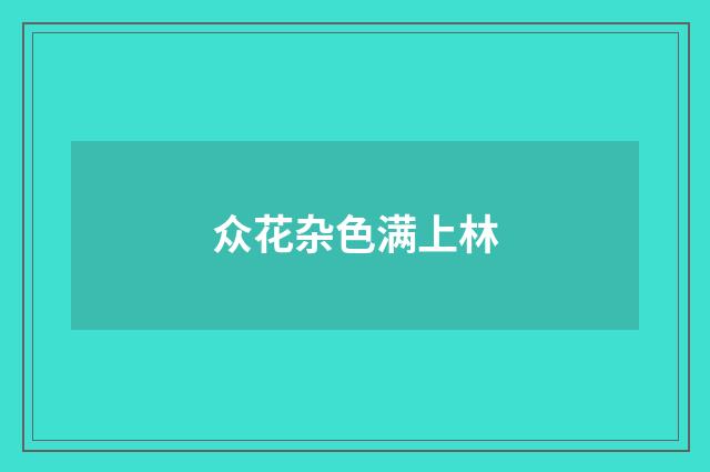 众花杂色满上林
