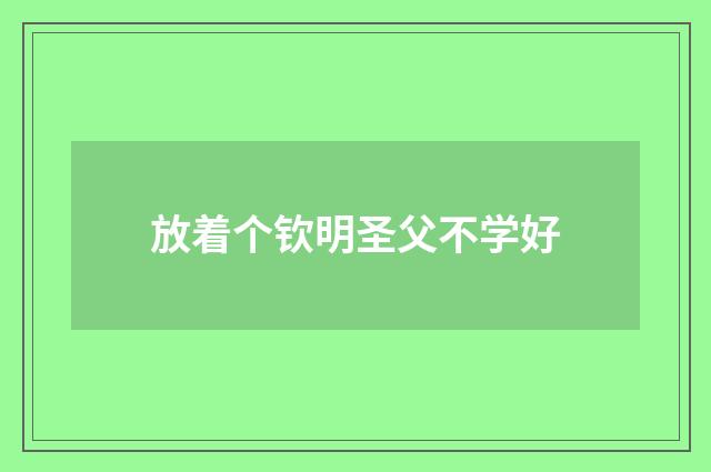 放着个钦明圣父不学好