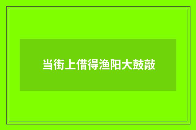 当街上借得渔阳大鼓敲