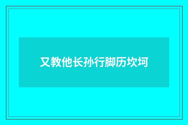 又教他长孙行脚历坎坷