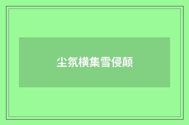 尘氛横集雪侵颠
