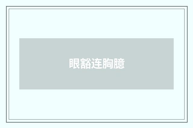 眼豁连胸臆
