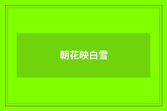 朝花映白雪