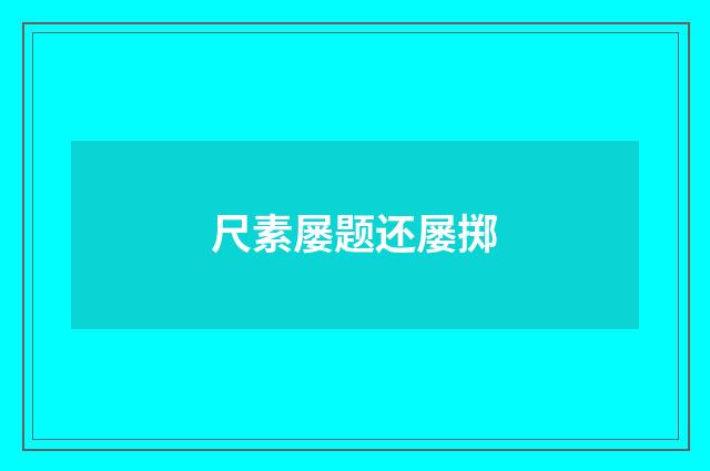 尺素屡题还屡掷
